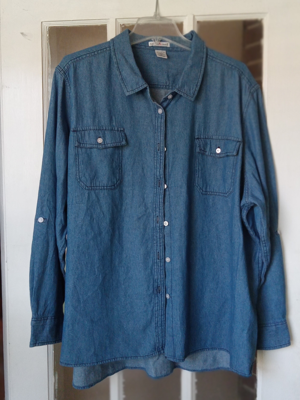Hasting & Smith Classic Indigo Denim Tunic Shirt - Women's Sz 2x